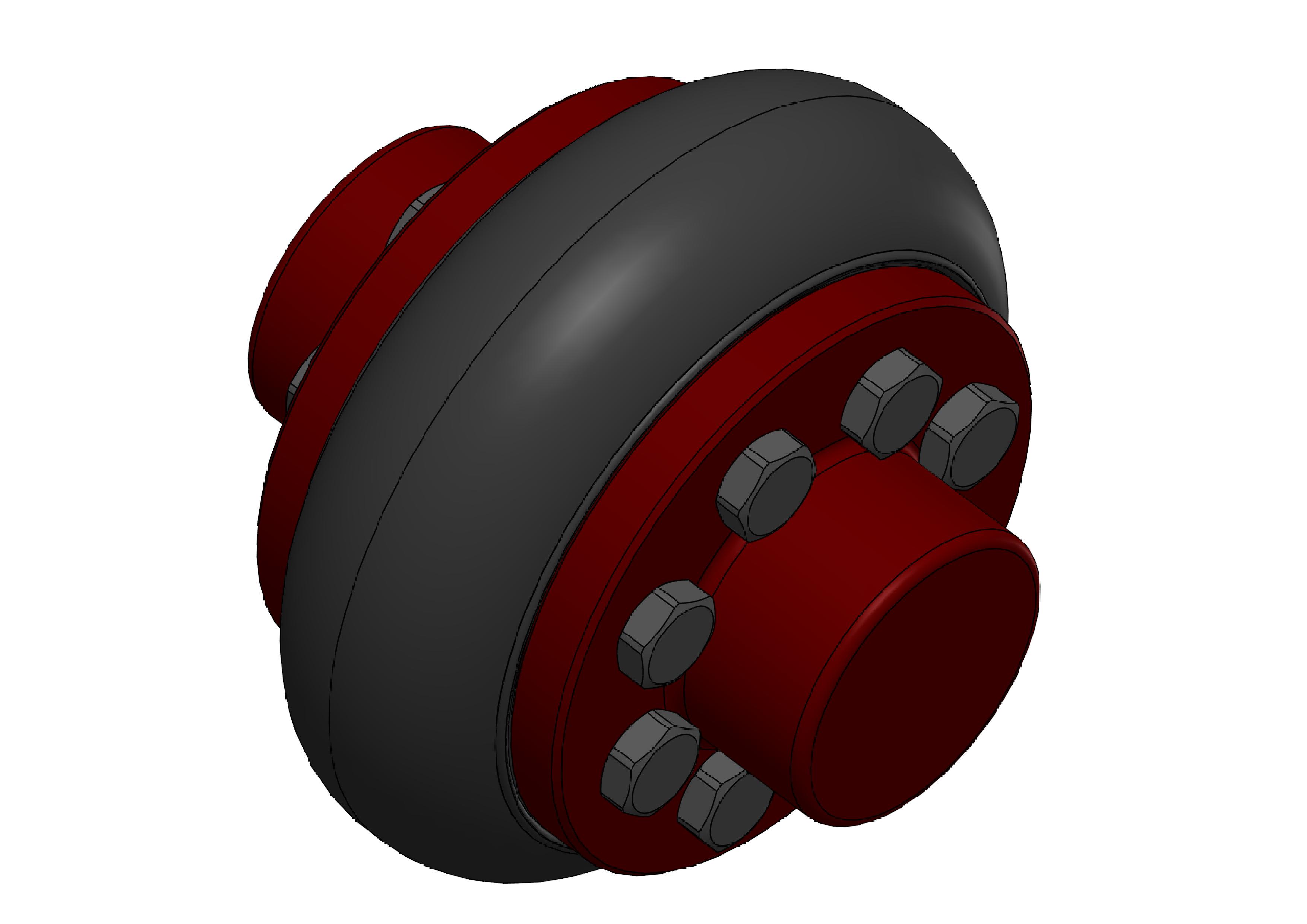 Acoplamento flexível tipo pneu